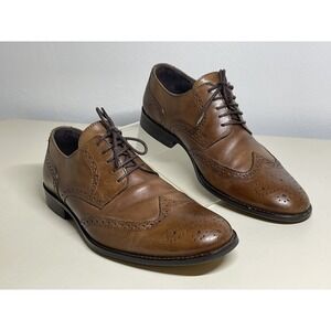 Foreva Men's 39 M US 7 Brown Leather Oxford Derby Shoes Made In Portugal Lace Up